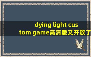 dying light custom game高清版又开放了，还不限制出入！